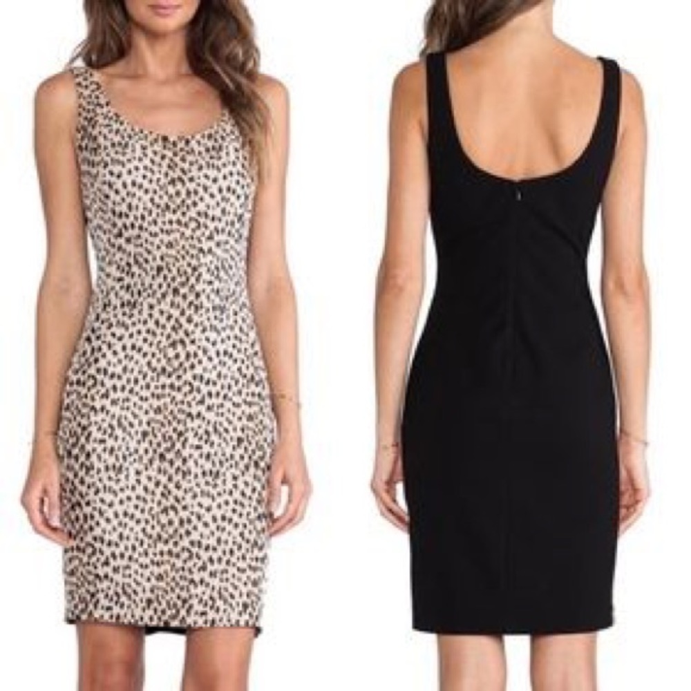 DVF Leopard Ariana Dress Size 2 body con